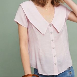 Anthropologie Maeve Austen collared blouse